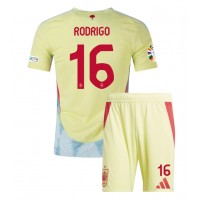 Camiseta España Rodri Hernandez #16 Visitante Equipación para niños Eurocopa 2024 manga corta (+ pantalones cortos)